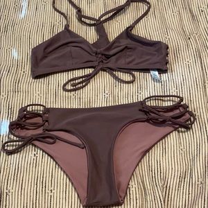 Zumiez damsel lavender grey bathing suit